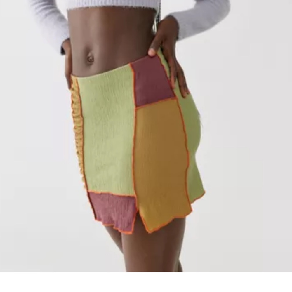 UO Willow Patchwork Mini Skirt